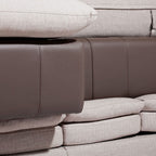 Τριθέσιος Καναπές F&T Italia Glamour 235X105X86 100H beige